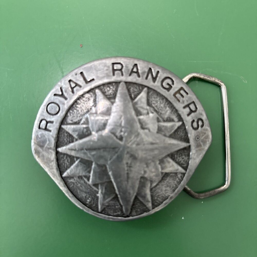 Royal Rangers Assemblies God Youth Camp Church Club Rare 70s Vintage Belt Buckle